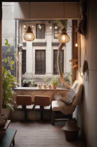 an apartment,shared apartment,paris balcony,block balcony,veranda,apartment,loft,boutique hotel,interiors,chaise lounge,balcony garden,roof terrace,window sill,home interior,porch,apartment lounge,danish furniture,kitchen interior,windowsill,patio,Photography,General,Cinematic