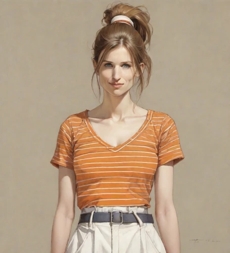 portrait of a girl,young woman,milkmaid,girl portrait,girl with bread-and-butter,brown sailor,girl in cloth,girl in a long,girl with cloth,lilian gish - female,clementine,girl in t-shirt,girl in a historic way,orange cream,fashion illustration,liberty cotton,young lady,vintage girl,orange,french silk,Digital Art,Poster