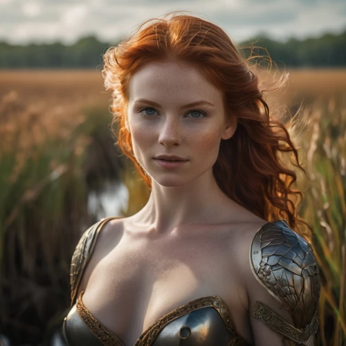 fantasy woman,redheads,eufiliya,wonderwoman,female warrior,redhead,fantasy portrait,breastplate,aquaman,tilda,redheaded,celtic queen,bodypaint,ginger rodgers,armour,redhair,red-haired,the enchantress,elza,ariel,Photography,General,Cinematic