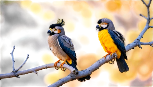 passerine parrots,golden parakeets,couple macaw,parrot couple,colorful birds,macaws blue gold,goldfinches,macaws,macaws of south america,rare parrots,birds on a branch,toucans,yellow-green parrots,bird couple,blue and yellow macaw,yellow macaw,gujarat birds,tropical birds,birds gold,parrots,Conceptual Art,Fantasy,Fantasy 23