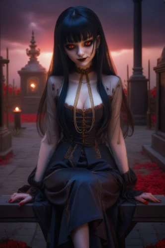 gothic portrait,gothic woman,dusk background,gothic dress,gothic fashion,black rose,goth woman,vampire lady,ephedra,gothic,gothic style,gentiana,crow queen,rosa ' amber cover,elza,3d crow,female doll,marionette,dark angel,vampire woman,Photography,General,Cinematic