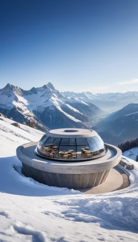 snow ring,futuristic architecture,titlis,laax,futuristic art museum,snowhotel,solar cell base,ski facility,snow roof,futuristic landscape,schilthorn,ski resort,snow shelter,alpine style,infinity swimming pool,ice hotel,avalanche protection,ortler winter,snow house,olympia ski stadium,Photography,General,Natural