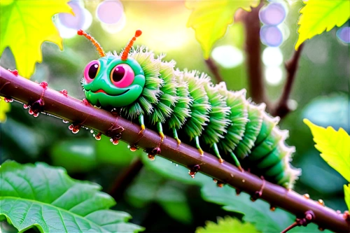 butterfly caterpillar,swallowtail caterpillar,hornworm,caterpillars,beautiful chameleon,caterpillar,silkworm,caterpillar gypsy,cecropia moth,christmastree worms,katydid,fairy peacock,jewel bugs,glowworm,maguey worm,winged insect,garden pest,oak sawfly larva,tent caterpillar,insect ball,Conceptual Art,Sci-Fi,Sci-Fi 28