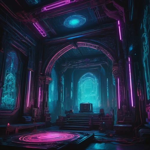 hall of the fallen,mausoleum ruins,haunted cathedral,dungeon,ornate room,necropolis,ruin,crypt,mortuary temple,portal,blood church,sanctuary,chamber,pillars,sepulchre,ruins,vapor,cathedral,temple fade,interiors,Illustration,Realistic Fantasy,Realistic Fantasy 23