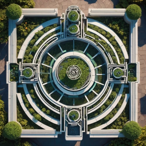 the center of symmetry,roundabout,symmetrical,marble palace,circular ornament,palace garden,portal,fibonacci,symmetry,palace,gardens,rosarium,europe palace,crown of the place,artemis temple,white temple,maze,botanical square frame,garden of the fountain,ornate,Illustration,Vector,Vector 18