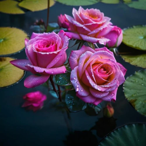 pink water lilies,water rose,noble roses,water lotus,lotuses,water lilies,pink roses,pink water lily,lotus flowers,lotus on pond,flower water,romantic rose,seerose,water flower,pond flower,blooming roses,colorful roses,pink rose,rose pink colors,water lily