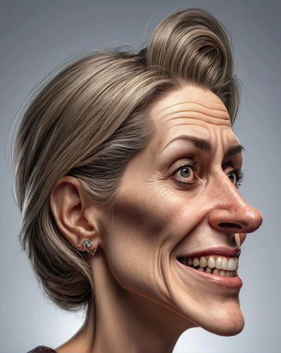 caricature,caricaturist,woman's face,woman face,politician,face portrait,ron mueck,head woman,woman portrait,a wax dummy,scary woman,elderly lady,match head,elderly person,scared woman,woman thinking,old woman,evil woman,medical illustration,dental hygienist