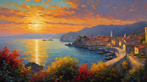 dubrovnik city,dubrovnik,panoramic landscape,coastal landscape,dubrovnic,sea landscape,italian painter,sveti stefan,island of rab,malcesine,turkey,landscape with sea,landscape background,art painting,tramonto,adriatic,eventide,montenegro,antalya,motif,Photography,General,Natural