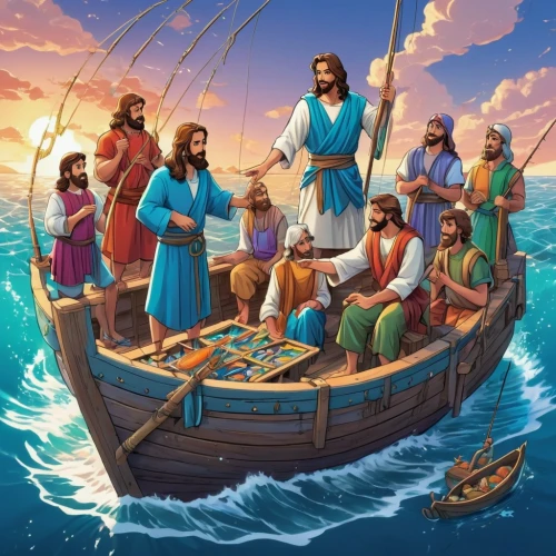 god of the sea,the people in the sea,phoenix boat,raft guide,jon boat,trireme,biblical narrative characters,jesus,disciples,game illustration,el mar,jesus christ and the cross,holy 3 kings,row row row your boat,the ark,noah's ark,jesus figure,holy supper,new testament,version john the fisherman,Unique,3D,Isometric