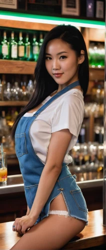 barmaid,barista,asian girl,asian woman,bartender,bar,waitress,heineken1,unique bar,mai tai,phuquy,female alcoholism,pi mai,vintage asian,chio,jeans background,cocktail,korean,piano bar,asian,Conceptual Art,Fantasy,Fantasy 07