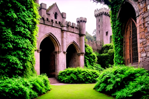 monastery garden,medieval architecture,gothic architecture,northern ireland,defense,fairytale castle,aaa,castles,ireland,medieval castle,cloister,fairy tale castle,buttress,castle of the corvin,green garden,haunted castle,alcazar of seville,wall,background ivy,ghost castle,Illustration,Realistic Fantasy,Realistic Fantasy 45