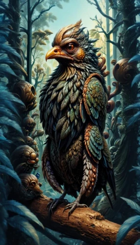 gryphon,forest animal,eagle illustration,araucana,bird illustration,bird painting,feathered race,avian,ruffed grouse,forest dragon,baleurica regulorum,hen,nature bird,griffon bruxellois,hawk animal,meleagris gallopavo,bantam,pheasant,predatory bird,temperowanie