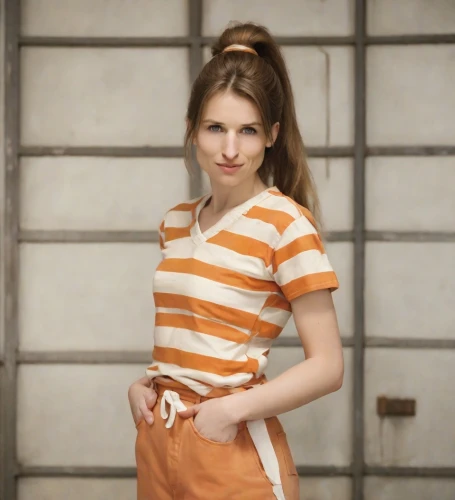 horizontal stripes,waitress,pretty woman,detention,television character,british actress,hard candy,brittany,stripes,prisoner,lori,overalls,handcuffed,actress,daisy 2,weeds,female hollywood actress,the girl in nightie,girl in the kitchen,raggedy ann,Photography,Cinematic