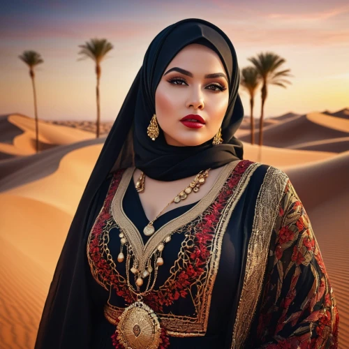 abaya,arabian,arab,dubai desert,middle eastern,desert background,arabia,pure-blood arab,pure arab blood,hijaber,sahara,muslim woman,dubai,arabic background,bedouin,arabian mau,egyptian,kosmea,orientalism,dhabi,Illustration,Realistic Fantasy,Realistic Fantasy 15