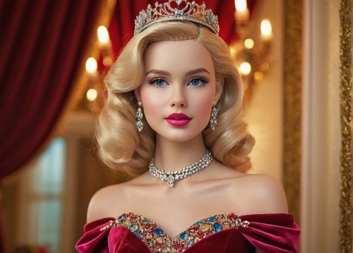 realdoll,miss circassian,miss universe,queen of hearts,barbie doll,female doll,miss vietnam,doll's facial features,queen s,wax figures museum,wax figures,princess sofia,diadem,the crown,vintage makeup,queen crown,princess crown,cinderella,royal crown,princess' earring,Conceptual Art,Daily,Daily 33