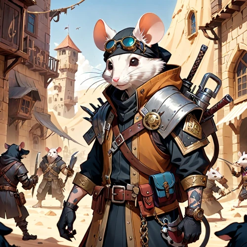 jerboa,year of the rat,straw mouse,rataplan,color rat,mice,massively multiplayer online role-playing game,rat na,rat,musketeer,mouse,adventurer,jester,rodentia icons,game illustration,vintage mice,long-eared,rodents,white footed mice,musical rodent,Anime,Anime,Traditional
