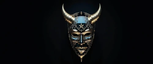 tribal bull,venetian mask,bronze horseman,head plate,horn of amaltheia,krampus,horns,gold mask,skull mask,horned,skyrim,masquerade,blue demon,cow horned head,poseidon god face,warlord,animal head,tribal,dark elf,fractalius