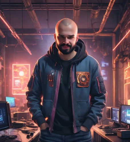 pubg mascot,engineer,tracksuit,vladimir,owl background,dj,twitch icon,bomber,jacket,cancer icon,alpha era,portrait background,kapparis,guru,power icon,cg artwork,meteora,raven rook,technician,ursa,Photography,Natural