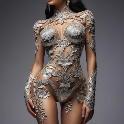 body painting,bodypaint,bodypainting,body art,asian costume,filigree,bridal dress,bridal clothing,dress form,suit of the snow maiden,embellished,wedding gown,rib cage,snake skin,haute couture,bodice,art model,decorative figure,fashion design,white silk,Photography,Fashion Photography,Fashion Photography 21