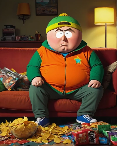 junk food,prank fat,chips,crisps,patrick's day,diabetes with toddler,cartoon chips,gluttony,diabetic,syndrome,commercial,despicable me,fat,television character,sunflower seeds,american football coach,crunch,animal fat,diabetes,lifestyle change,Conceptual Art,Daily,Daily 08