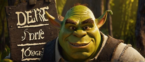 ogre,orc,donkey,wall,den,debrecener,ork,leek,ed-deir,scrap dealer,disney character,fenek,dentist sign,don,cinema 4d,the door,deva,dax,donkey of the cotentin,pear,Conceptual Art,Fantasy,Fantasy 14