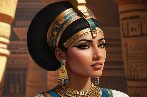 ancient egyptian girl,cleopatra,ancient egyptian,pharaonic,ancient egypt,egyptian,tutankhamun,pharaoh,tutankhamen,ramses ii,pharaohs,king tut,egyptians,karnak,egyptian temple,egyptology,ramses,nile,horus,athena,Illustration,American Style,American Style 07