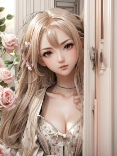 realdoll,female doll,porcelain rose,doll looking in mirror,artist doll,dress doll,romantic rose,peach rose,seerose,doll figure,barbie,rapunzel,rosa,rose png,fashion doll,azalea,painter doll,jessamine,pale,rose