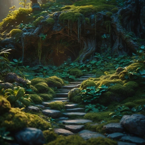 elven forest,fantasy landscape,forest path,fairy forest,green forest,the forest,druid grove,forest glade,the mystical path,forest landscape,the path,forest,pathway,forest floor,fairytale forest,forest of dreams,enchanted forest,fairy world,fairy village,green wallpaper,Photography,General,Fantasy