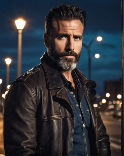 crossbones,casement,leather jacket,biker,man portraits,motorcyclist,lincoln blackwood,silver fox,wolverine,opel captain,film actor,house trailer,buick y-job,jean jacket,terminator,deacon,blue-collar,leather,harley-davidson,daddy,Unique,Paper Cuts,Paper Cuts 05