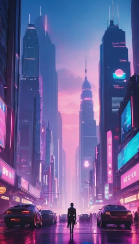 cyberpunk,shanghai,futuristic landscape,hong kong,tokyo city,shinjuku,futuristic,cityscape,colorful city,taipei,fantasy city,evening city,dusk background,metropolis,tokyo,dusk,kowloon,hk,harbour city,city trans,Illustration,Abstract Fantasy,Abstract Fantasy 10