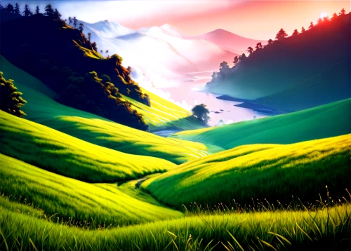 landscape background,background colorful,meadow landscape,mountain landscape,green landscape,grasslands,colorful background,salt meadow landscape,mountainous landscape,ricefield,grassland,rolling hills,nature landscape,mountain slope,mountain meadow,mountain pasture,green fields,background view nature,cartoon video game background,hills,Conceptual Art,Fantasy,Fantasy 21