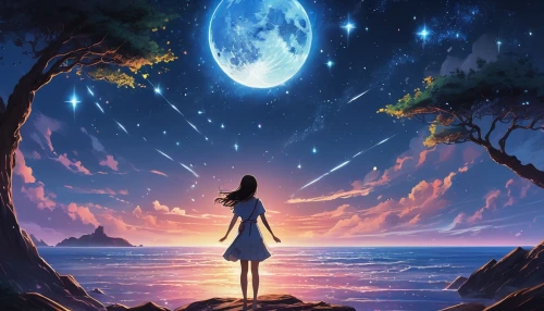 moon and star background,dream world,earth rise,gaia,moonlight,starlight,the earth,earth,blue moon rose,the moon and the stars,world end,moon and star,world wonder,universe,lunar,celestial body,other world,wonder,blue planet,mother earth,Conceptual Art,Daily,Daily 24