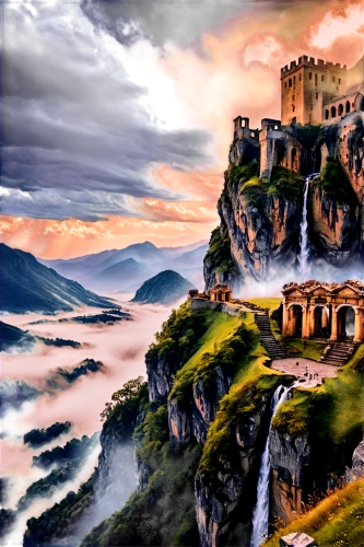 fantasy picture,fantasy landscape,meteora,halic castle,castle of the corvin,castel,kings landing,fantasy art,medieval castle,castles,world digital painting,templar castle,galician castle,peter-pavel's fortress,ruined castle,knight's castle,castle,armenia,fairytale castle,ancient city,Conceptual Art,Fantasy,Fantasy 27