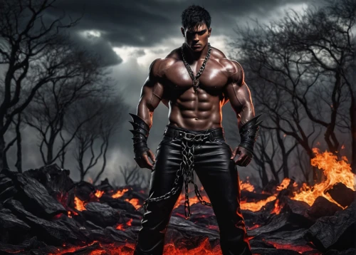 daemon,black warrior,blacksmith,fire background,drago milenario,scorched earth,cain,dark angel,fire master,merle black,black dragon,smouldering torches,fire fighter,muscle icon,digital compositing,lucus burns,black businessman,damme,god of thunder,photoshop manipulation,Conceptual Art,Sci-Fi,Sci-Fi 25