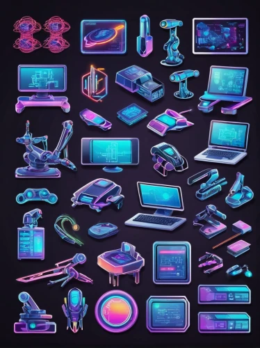 80's design,80s,systems icons,retro items,set of icons,neon arrows,gadgets,objects,retro background,neon ghosts,electronics,devices,1980s,icon set,1980's,retro styled,futuristic,cyberspace,eighties,cyber,Unique,Design,Sticker