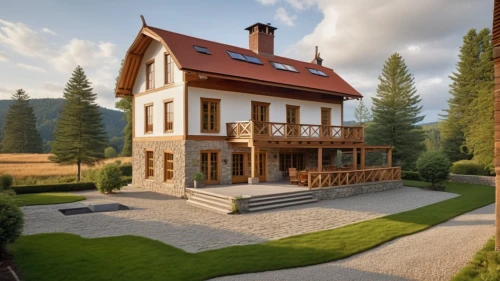 wooden house,timber house,country house,miniature house,small house,house in the forest,3d rendering,chalet,private house,villa,garden elevation,frame house,house drawing,beautiful home,house insurance,house purchase,danish house,home landscape,eco-construction,holiday villa,Photography,General,Realistic