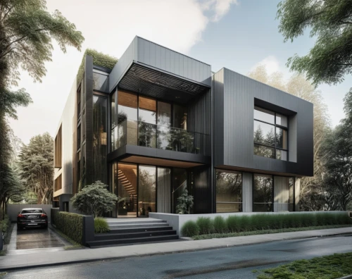 modern house,modern architecture,cubic house,3d rendering,cube house,smart house,contemporary,luxury real estate,luxury property,residential house,modern style,luxury home,residential,frame house,residential property,landscape design sydney,new housing development,modern building,metal cladding,two story house,Photography,General,Realistic