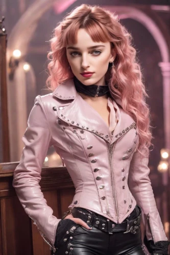 pink leather,barbie,corset,steampunk,leather,miss circassian,pink lady,hip rose,bolero jacket,female doll,barbie doll,magenta,bodice,leather jacket,celtic queen,leather boots,model doll,pink beauty,pvc,doll paola reina,Photography,Realistic