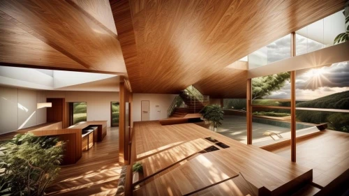 timber house,dunes house,wooden roof,wooden house,bamboo curtain,cubic house,folding roof,laminated wood,wooden beams,mid century house,roof landscape,wooden sauna,interior modern design,tree house,daylighting,eco-construction,wooden construction,modern house,wooden windows,house roof