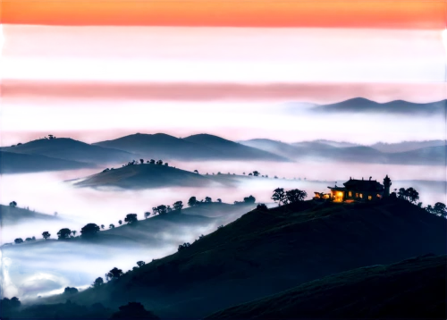 foggy landscape,landscape background,sea of fog,fantasy landscape,foggy mountain,world digital painting,panoramic landscape,mist,fog,chinese clouds,virtual landscape,summit castle,futuristic landscape,fog banks,misty,mountainous landscape,hills,hillside,mountain landscape,hilltop,Illustration,Vector,Vector 11