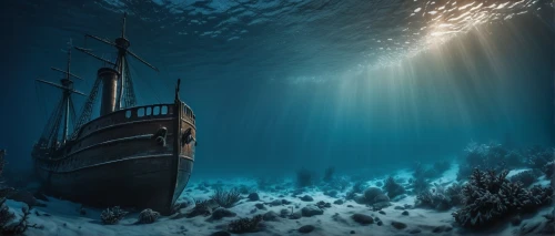 sunken ship,sunken boat,ocean underwater,underwater background,underwater landscape,shipwreck,the wreck of the ship,the bottom of the sea,deep sea,undersea,sunken church,maelstrom,under the water,fantasy picture,underwater world,submerged,sea trenches,exploration of the sea,ship wreck,under water,Photography,General,Fantasy