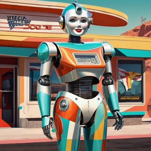 retro diner,boba,vector girl,nova,bot,retro girl,symetra,retro woman,soft robot,minibot,cinema 4d,robot,chat bot,droid,robot icon,robotics,diner,car hop,clone jesionolistny,neon human resources,Illustration,Retro,Retro 12