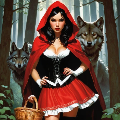red riding hood,little red riding hood,scarlet witch,queen of hearts,red coat,huntress,vampire woman,red cape,fantasy woman,gothic woman,sorceress,the enchantress,lady in red,red tunic,gothic portrait,fantasy picture,red wolf,the witch,vampire lady,fairy tale character,Conceptual Art,Daily,Daily 08