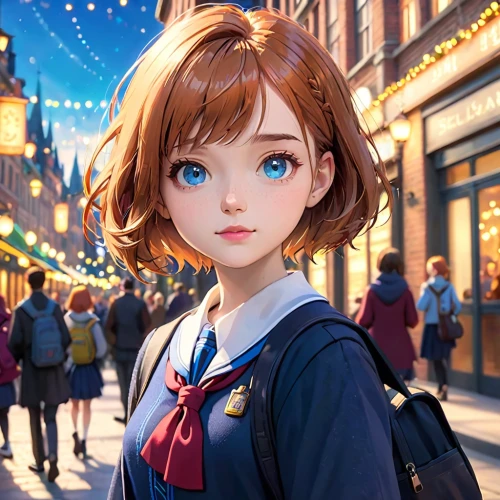 nora,darjeeling,cg artwork,cinnamon girl,french digital background,honoka,anime girl,city ​​portrait,girl portrait,violet evergarden,shibuya,nico,honmei choco,world digital painting,harajuku,cute cartoon character,worried girl,mako,girl with speech bubble,osaka,Anime,Anime,Cartoon