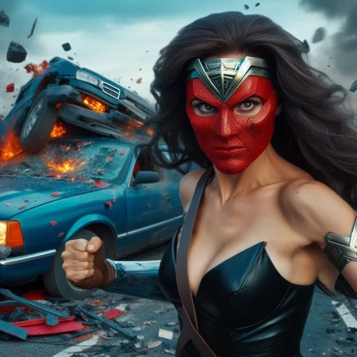 red super hero,wonderwoman,super heroine,wonder woman city,superhero background,scarlet witch,super woman,wonder woman,superhero,super hero,digital compositing,head woman,photoshop manipulation,fantasy woman,avenger,goddess of justice,renegade,red chief,strong woman,hard woman