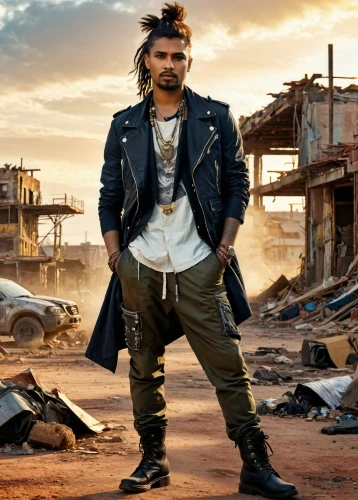 kabir,indian celebrity,photo session in torn clothes,virat kohli,scrap dealer,abdel rahman,scrapyard,post apocalyptic,mad max,sandro,thavil,drago milenario,wasteland,junkyard,digital compositing,pollux,abel,bricklayer,junk yard,rugged