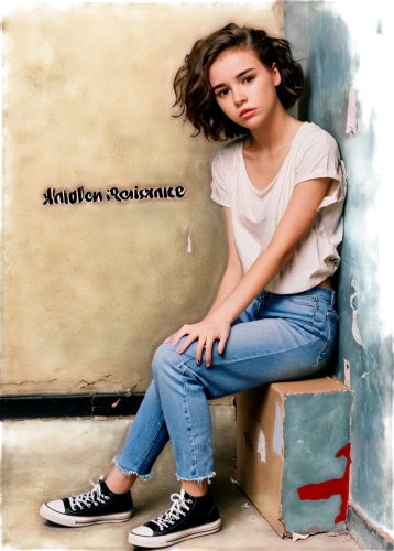 cd cover,girl sitting,disturbance,album cover,picket fence,laundress,photo session in torn clothes,aloneness,anemone honorine jobert,consequence,antique background,white picket fence,girl on the stairs,impotence,artifice,appearance,appliance,musicassette,actress,lily-rose melody depp,Illustration,Realistic Fantasy,Realistic Fantasy 21