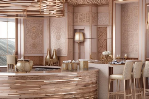 largest hotel in dubai,patterned wood decoration,breakfast room,3d rendering,dining room,fine dining restaurant,japanese restaurant,piano bar,interior decoration,luxury hotel,interior design,luxury home interior,render,tallest hotel dubai,crown render,restaurant bern,a restaurant,contemporary decor,modern decor,interiors