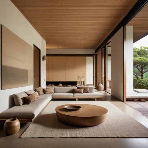 japanese-style room,modern living room,japanese architecture,interior modern design,ryokan,japanese zen garden,contemporary decor,zen garden,living room,tatami,corten steel,modern decor,zen stones,livingroom,archidaily,dunes house,asian architecture,sitting room,bamboo curtain,tea ceremony