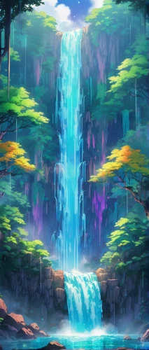 waterfall,water fall,water falls,bridal veil fall,waterfalls,ash falls,falls,a small waterfall,wasserfall,cascade,green waterfall,underwater oasis,mountain spring,fairy world,brown waterfall,water scape,water spring,water flowing,water wall,fantasy landscape,Illustration,Japanese style,Japanese Style 03